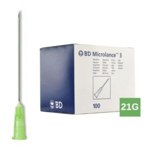 BD Microlance Naalden 21G(0,8mm) x 50mm Groen - 100st